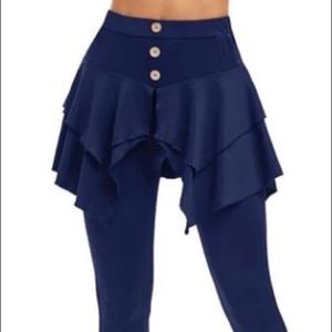 Tiered Ruffle Skirted Leggings
